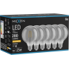 Mexen Vintis 6x LED филаментна крушка E27, G95, 4W, Топла - 2200K, 280 lm, димно-сива
