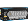 Mexen Vintis 10x LED филаментна крушка E27, G95, 4W, Топла - 2200K, 280 lm, димна