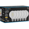 Mexen Vintis 6x LED филамент крушка E27, G95, 4W, Топла - 2700K, 470 lm, прозрачна