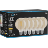 Mexen Vintis 6x LED филаментна крушка E27, G95, 4W, Топла - 2700K, 400 lm, кехлибар