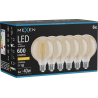 Mexen Vintis 6x LED нажежаема жичка E27, G95, 6W, Топла - 2200K, 600 lm, кехлибар