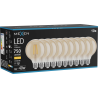 Mexen Vintis 10x LED филaмент крушка E27, G95, 8W, Топла - 2700K, 750 лм, кехлибар