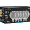 Mexen Vintis 6x LED осветление с нажежаема жичка E27, G95, 8W, Топла - 2700K, 680 lm, димно