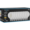 Mexen Vintis 10x LED спирална нажежаема жичка E27, G95, 6W, Топла - 2700K, 630 lm, прозрачен