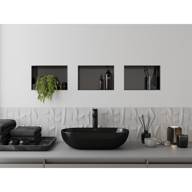Mexen X-Wall-NR нишева лавица без фланец 30 x 20 см, четкано оръжееносиво - 19E1302010