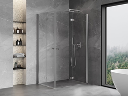 Mexen Mist-F Duo сгъваема душ кабина дясна 80 x 120 см, прозрачна, хром - 8A6-080L-120P-01-00