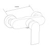 Mexen Royo DF40 душ комплект, черен - 72204DF40-70