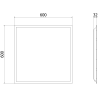 Mexen Brill LED таванен панел за вграждане 60 x 60 см, 40W, неутрална - 4000K, 4000 lm, бял