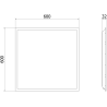 Mexen Brill-S LED таванен панел 60 x 60 см, 36W, Студена светлина - 6500K, 4320 lm, бял