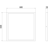 Mexen Brill-S LED таванен панел за повърхностен монтаж 60 x 60 см, 48W, Неутрална -