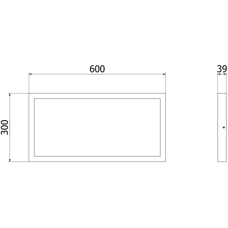 Mexen Brill-S LED таванен панел за повърхностен монтаж 60 x 30 см, 24W, Неутрална -