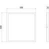 Mexen Brill-S LED таванен панел за повърхностен монтаж 60 x 60 см, 36W, Неутрална -