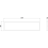 Mexen Brill-S LED таванен панел за повърхностен монтаж 120 x 30 см, 36W, Неутрална -