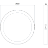 Mexen LDSR LED таванно осветително тяло с диаметър 30 см, 24W, Неутрална - 4000K, 2640