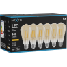Mexen Vintis 6x LED филамент крушка E27, ST64, 4W, Топло - 2200K, 400 lm, кехлибар