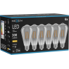 Mexen Vintis 6x LED филаментна крушка E27, ST64, 4W, Топло - 2700K, 300 lm, дим - L152-E27-0427-70x06