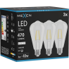 Mexen Vintis 3x LED крушка с нажежаема жичка E27, ST64, 4W, Неутрална - 4000K, 470 lm,