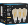 Mexen Vintis 3x LED нажежаема лампа E27, ST64, 6W, Топла - 2200K, 600 lm, кехлибар