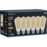 Mexen Vintis 6x LED филамент крушка E27, ST64, 6W, Топла - 2200K, 600 lm, кехлибар