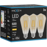 Mexen Vintis 3x LED filament крушка E27, ST64, 6W, Топло - 2700K, 600 lm, кехлибар - L152-E27-0627-50x03