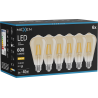 Mexen Vintis 6x LED нажежаема жичка E27, ST64, 6W, Топла - 2700K, 600 lm, кехлибар