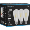 Mexen Vintis 3x LED нажежаема жичка E27, ST64, 6W, Неутрална - 4000K, 720 lm, прозрачен