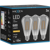 Mexen Vintis 3x LED нажежаема жичка E27, ST64, 8W, Топло - 2200K, 600 lm, опушен - L152-E27-0822-70x03