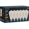 Mexen Vintis 6x LED филаментна крушка E27, ST64, 10W, Топла - 2200K, 1320 lm, чиста