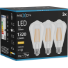 Mexen Vintis 3x LED Filament крушка E27, ST64, 10W, Топла - 2700K, 1320 lm, прозрачен - L152-E27-1027-00x03