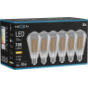 Mexen Vintis 6x LED филаментна крушка E27, ST64, 10W, Топла - 2700K, 780 lm, опушено