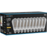 Mexen Vintis 10x LED крушка филамент спирала E27, ST64, 6W, Топла - 2200K, 350 lm, опушен
