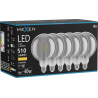 Mexen Vintis 6x LED влакнеста крушка E27, G125, 6W, Топла - 2700K, 510 lm, пушек - L158-E27-0627-70x06