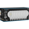Mexen Vintis 10x LED филамент крушка E27, G125, 6W, неутрална - 4000K, 720 lm, прозрачна