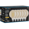 Mexen Vintis 6x LED филаментна крушка E27, G125, 8W, Топла - 2200K, 750 lm, кехлибар