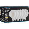 Mexen Vintis 6x LED филаментна крушка E27, G125, 8W, Топла - 2700K, 1055 lm, прозрачна