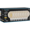 Mexen Vintis 10x LED филтърна крушка E27, G125, 8W, Топла - 2700K, 750 lm, кехлибар