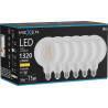 Mexen Vintis 6x LED филаментна крушка E27, G125, 10W, Топла - 2700K, 1320 lm, прозрачен