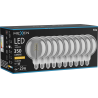 Mexen Vintis 10x LED филaмент крушка спирала E27, G125, 6W, Топло - 2200K, 350 lm, димно