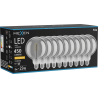 Mexen Vintis 10x LED филаментна спирална крушка E27, G125, 8W, Топла - 2200K, 450 lm, опушен