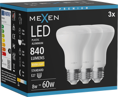 Mexen Nova 3x LED крушка E27, R63, 8W, Топло - 3000K, 840 lm - L104-E27-0830-01x03