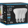 Mexen Nova 3x LED крушка E27, R63, 8W, Студена - 6500K, 840 lm - L104-E27-0865-01x03