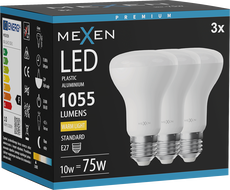 Mexen Nova 3x LED крушка E27, R63, 10W, Топла - 3000K, 1055 lm - L104-E27-1030-01x03