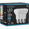 Mexen Nova 3x LED крушка E27, R63, 10W, Студена - 6500K, 1055 lm - L104-E27-1065-01x03