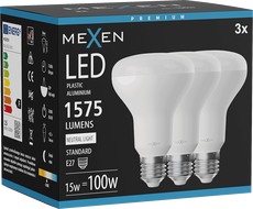 Mexen Nova 3x LED крушка E27, R80, 15W, Неутрална - 4000K, 1575 lm - L105-E27-1540-01x03