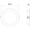 Mexen LDRR вграден LED тавански панел downlight, диаметър 17 см, 12W, Неутрална - 4000K,