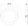 Mexen LDRR LED панел за вграждане, кръгъл 17 см, 12W, Студена - 6500K, 1320 lm, бял