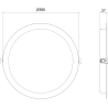 Mexen LDRR панел таванен downlight LED вграден ø 30 см, 24W, Неутрална - 4000K, 1920 lm,