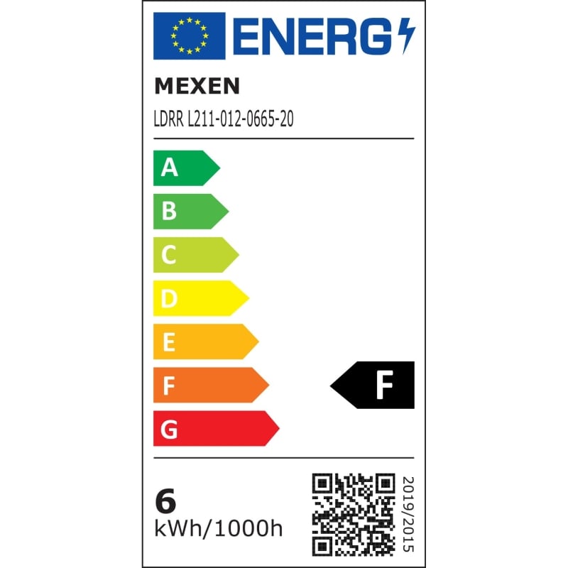 Mexen LDRR вграден LED таванен панел долу-светлина 12 x 12 cm, 6W, Студено - 6500K, 600