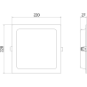 Mexen LDRR LED таванен панел downlight вграден 22 x 22 см, 18W, Неутрална - 4000K, 1350 lm,