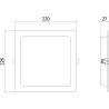 Mexen LDRR панел таванен даунлайт LED вграден 22 x 22 см, 18W, Студена - 6500K, 1980 lm,